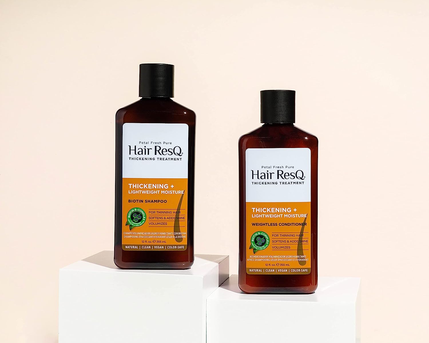 شامپو تقویت کننده و ضخیم کننده موهای خشک پتال فرش Petal Fresh ResQ حجم 355 میلی لیتر