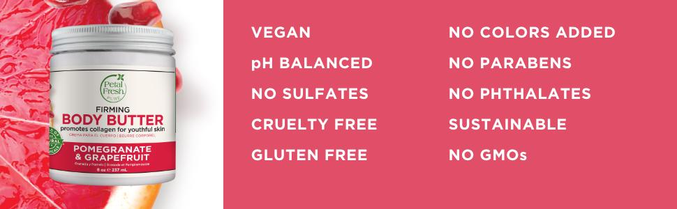 کرم بدن انار و گریپ فروت پتال فرش Petal Fresh Body Butter حجم 237 میلی لیتر