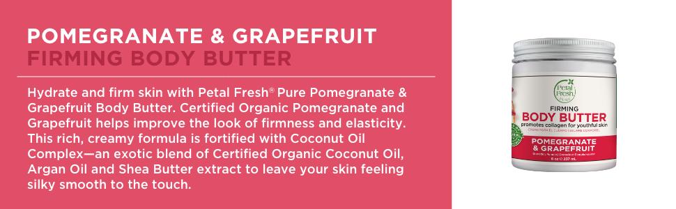 کرم بدن انار و گریپ فروت پتال فرش Petal Fresh Body Butter حجم 237 میلی لیتر