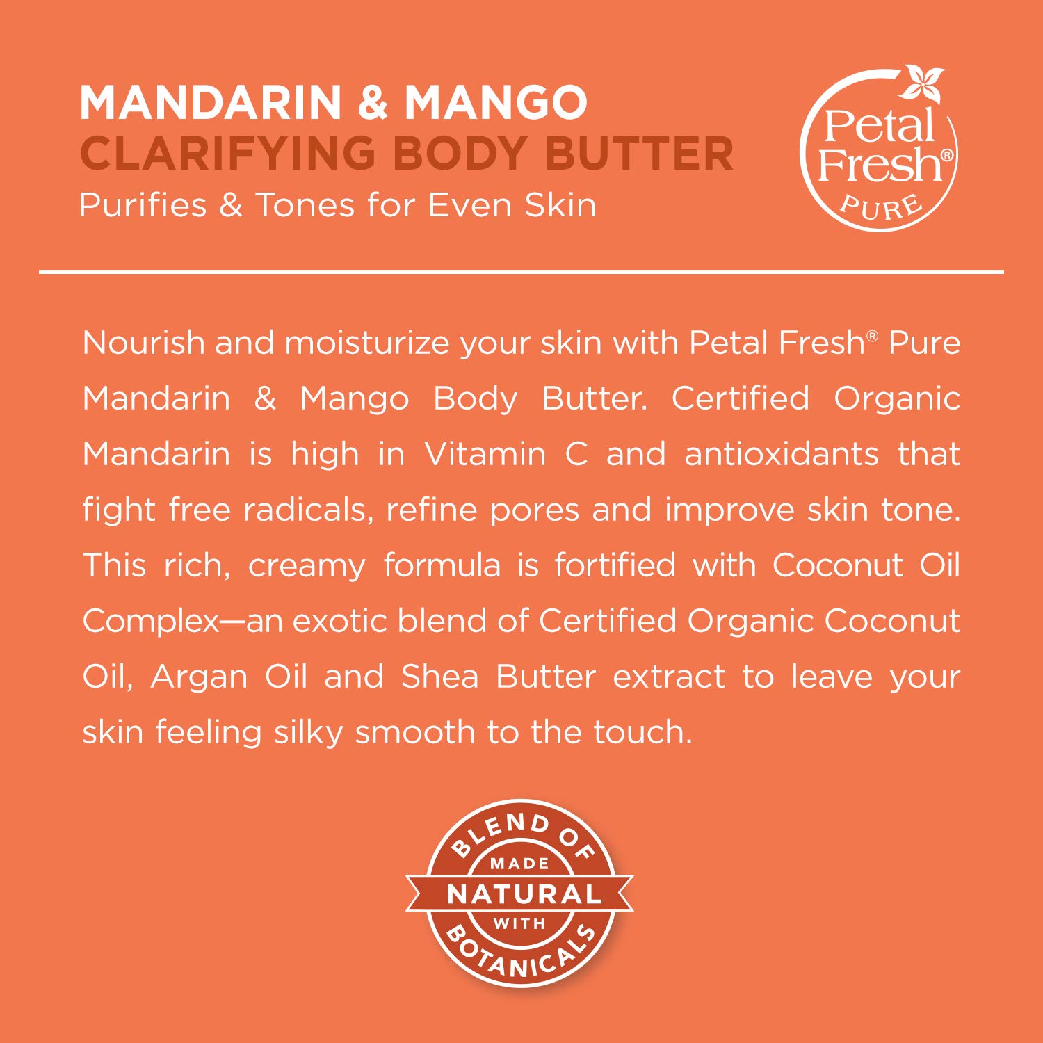 کرم روشن کننده بدن پرتقال ماندارین و انبه پتال فرش Petal Fresh Clarifying حجم 237 میلی لیتر