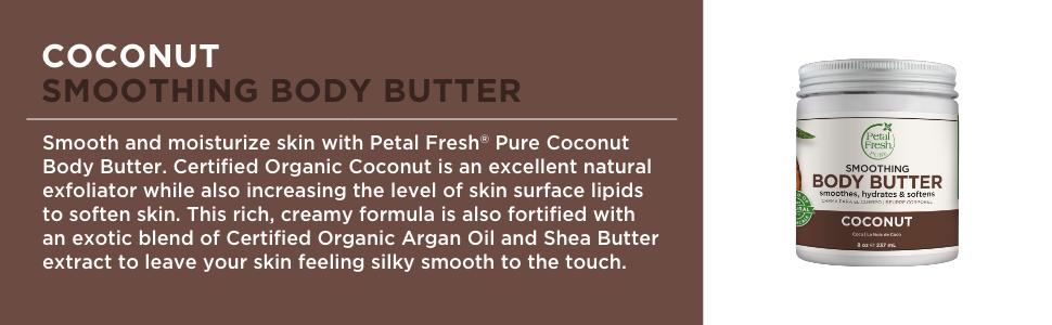 کرم بدن نارگیل پتال فرش Petal Fresh Coconut Body Butter حجم 237 میلی لیتر
