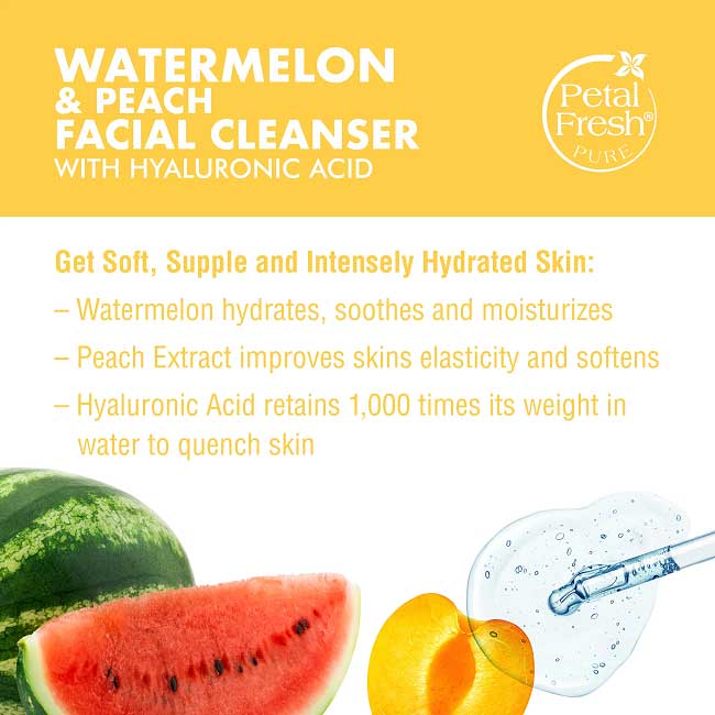 شوینده صورت هندوانه و هلوی پتال فرش Petal Fresh Watermelon Peach حجم 200 میلی لیتر