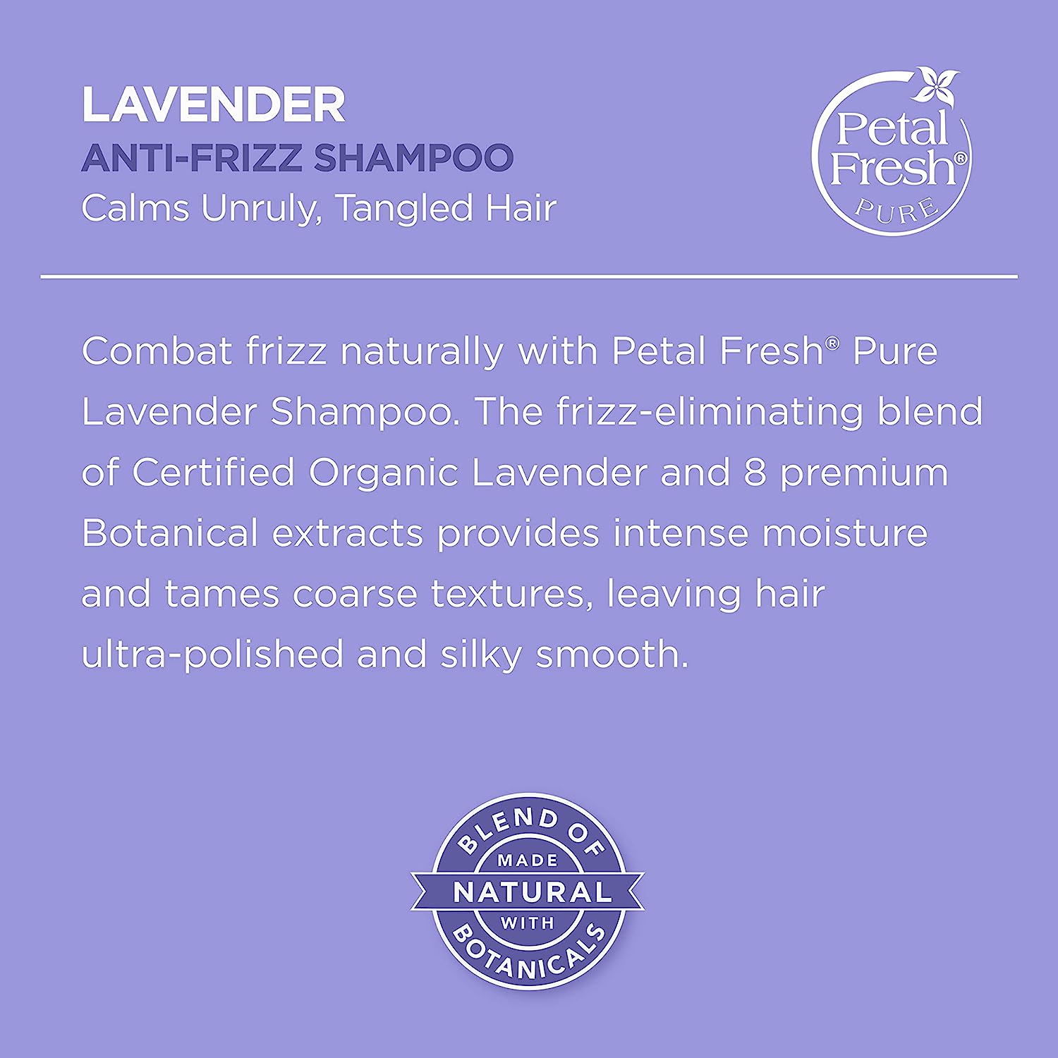 شامپو ضد وز مو پتال فرش لاوندر335میلی لیتر Petal Fresh Anti Frizz Lavender