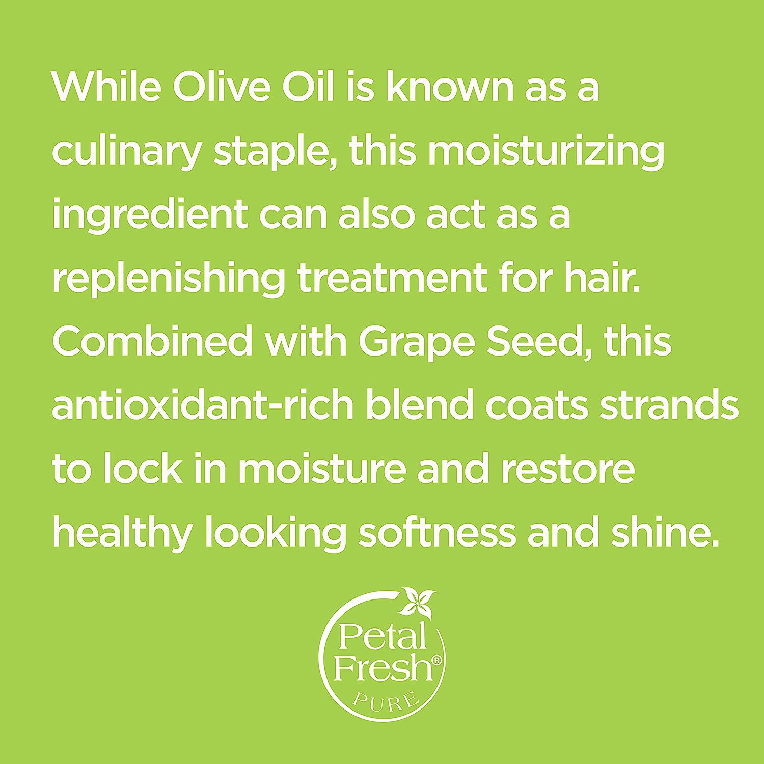 شامپو آبرسان روغن هسته انگور و زیتون پتال فرش Petal Fresh Moisturizing Grape Seed Olive حجم 355 میل