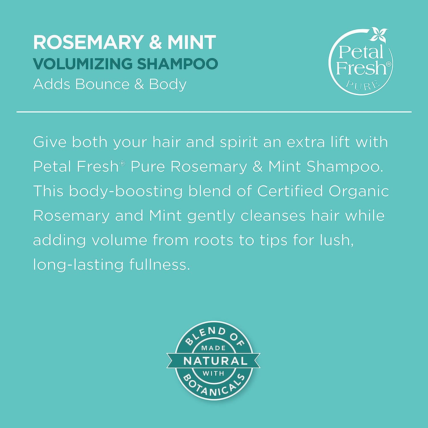 شامپو حجم دهنده رزماری و نعناع پتال فرش Petal Fresh Rosemary and Mint حجم 355 میل