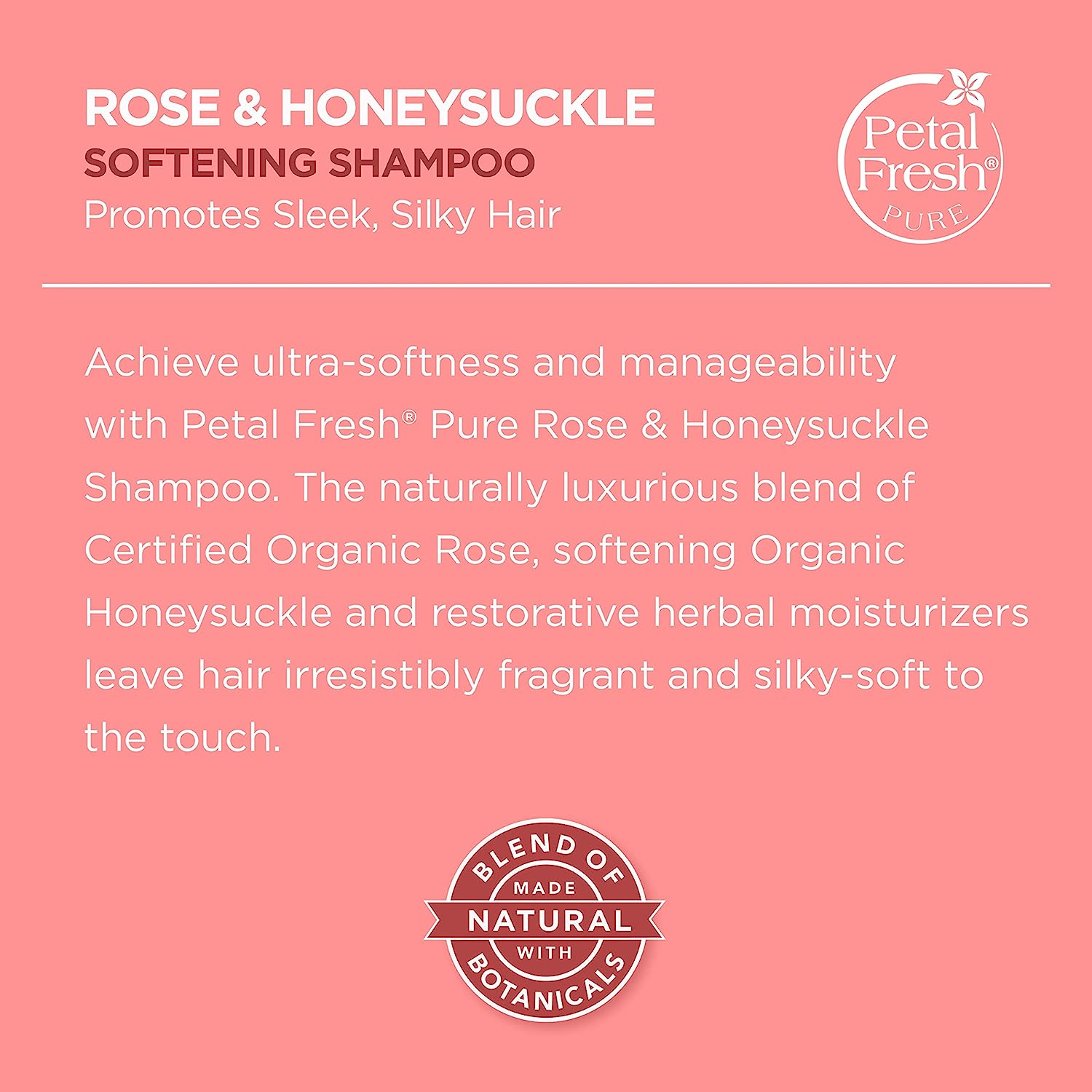 شامپو نرم کننده گل رز و گل یاس پتال فرش Petal Fresh Rose Honeysuckle حجم 355 میلی لیتر
