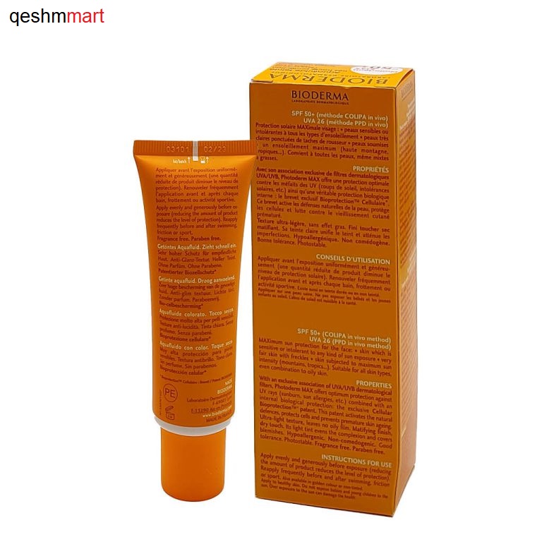 ضد آفتاب رنگی بایودرما فتودرم مکس SPF50 حجم 40 میلی لیتر