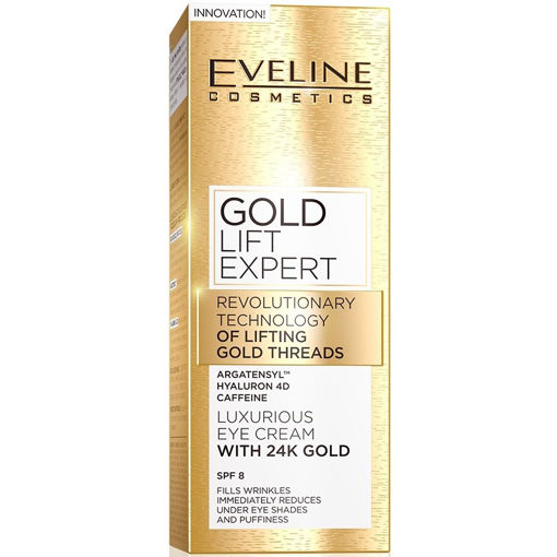 کرم لیفتینگ دور چشم طلای اولاین Eveline Gold Lift Expert حجم 15 میلی لیتر