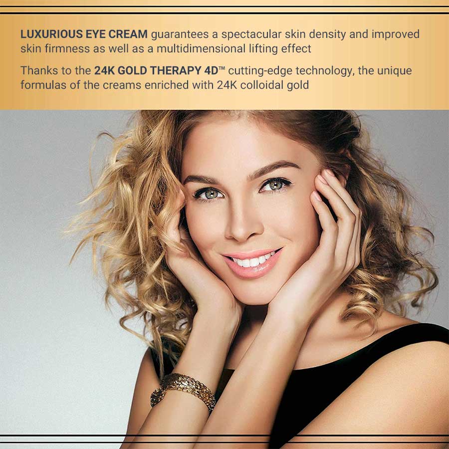 کرم لیفتینگ دور چشم طلای اولاین Eveline Gold Lift Expert حجم 15 میلی لیتر