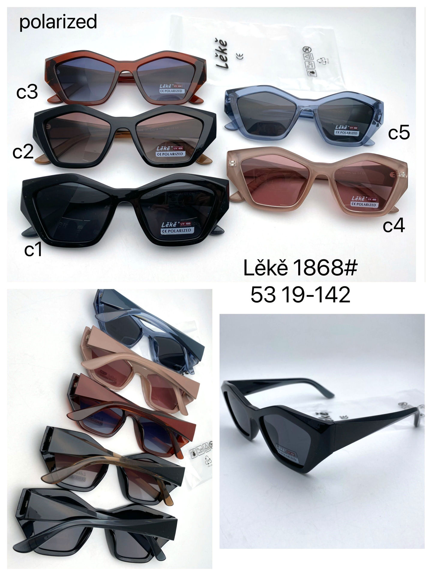 عینک آفتابی زنانه leke lk1868 C2