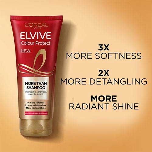 شامپو لورال مخصوص موهای رنگ شده l'oreal elvive colour protect more than shampoo