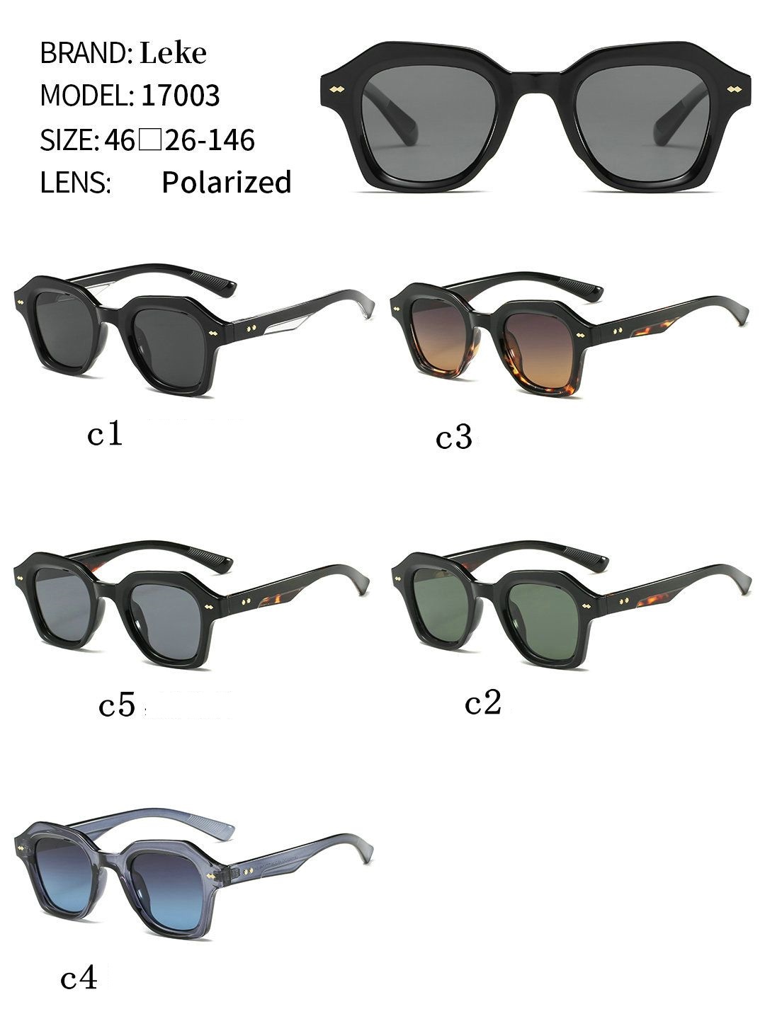 عینک آفتابی زنانه leke lk17003 C5