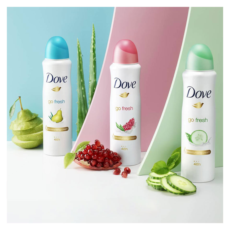 اسپری ضد تعریق انار و به لیموی داو Dove Go Fresh حجم 250 میلی لیتر