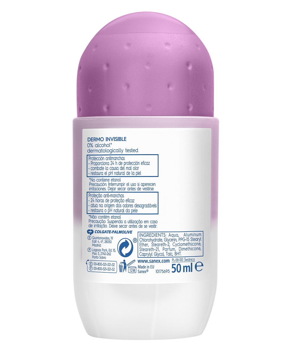 رول ضدتعریق سانکس اینویزیبل Sanex Dermo Invisible حجم 50 میلی لیتر