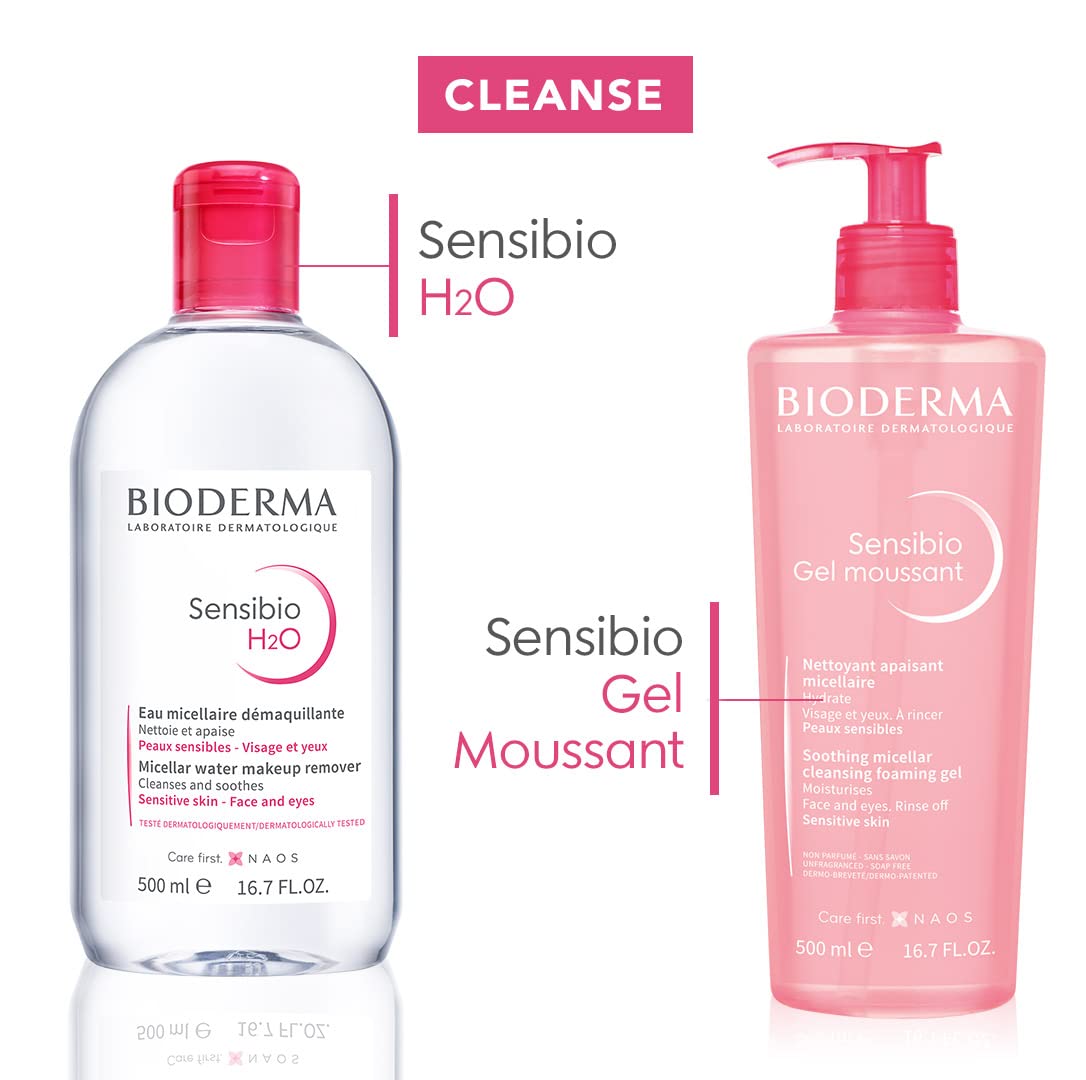 محلول پاک کننده آرایش بایودرما مخصوص پوستهای حساس 500 میلی لیتر مدل Sensible H2O