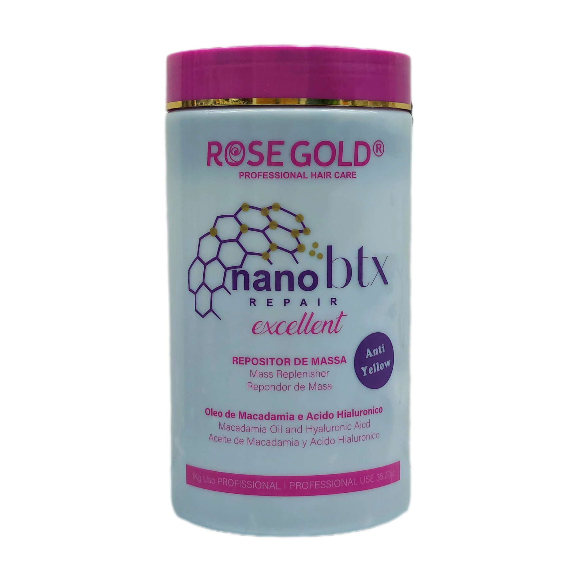 نانو بوتاکس ضد زردی رزگلد  nano botox rose gold