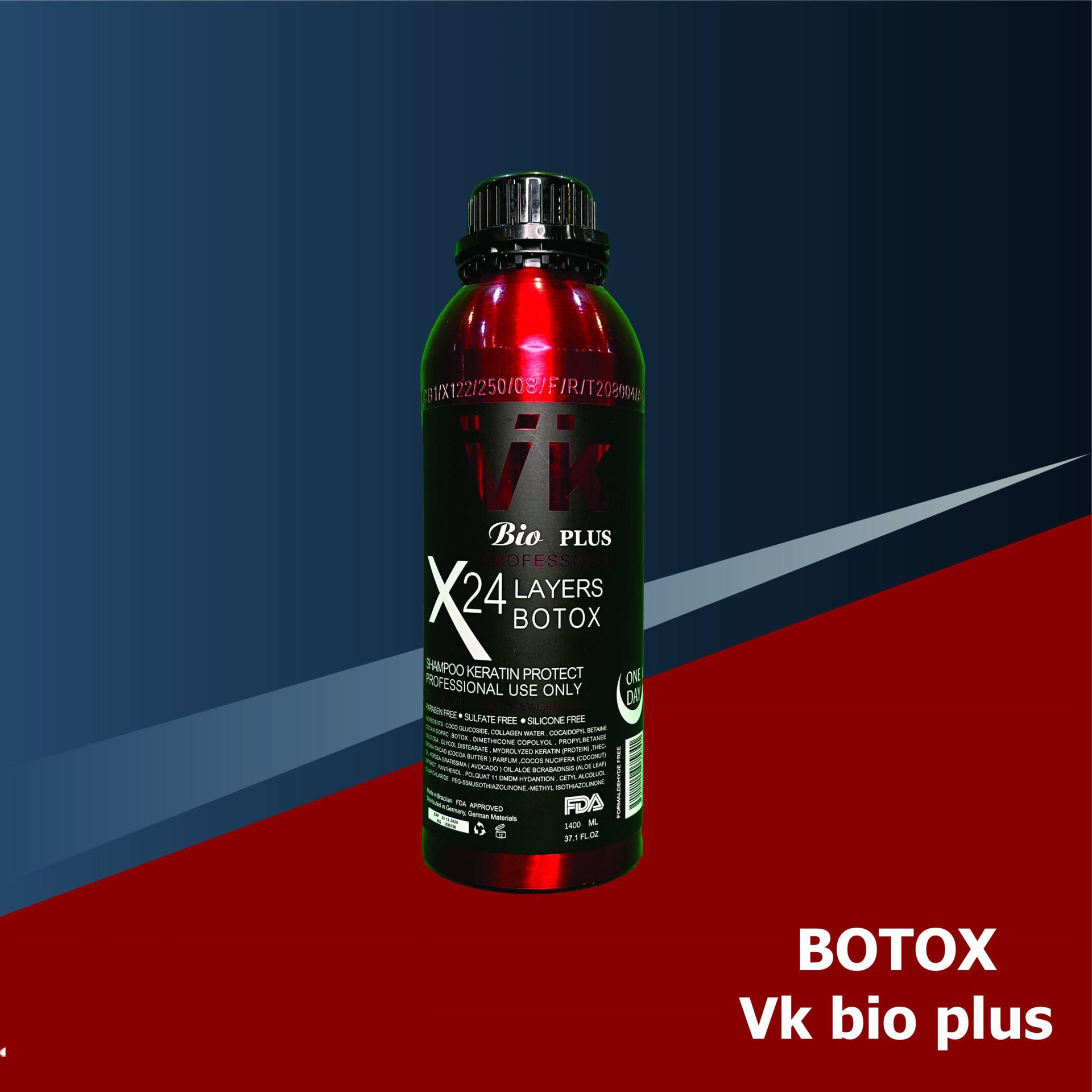 بوتاکس مو 24 لایه وی کی VK X24 LAYERS BOTOX حجم 1400 میل