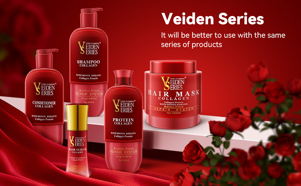 ماسک مو ویدن سریس  حاوی کلاژن veiden series حجم 1000 میلی لیتر