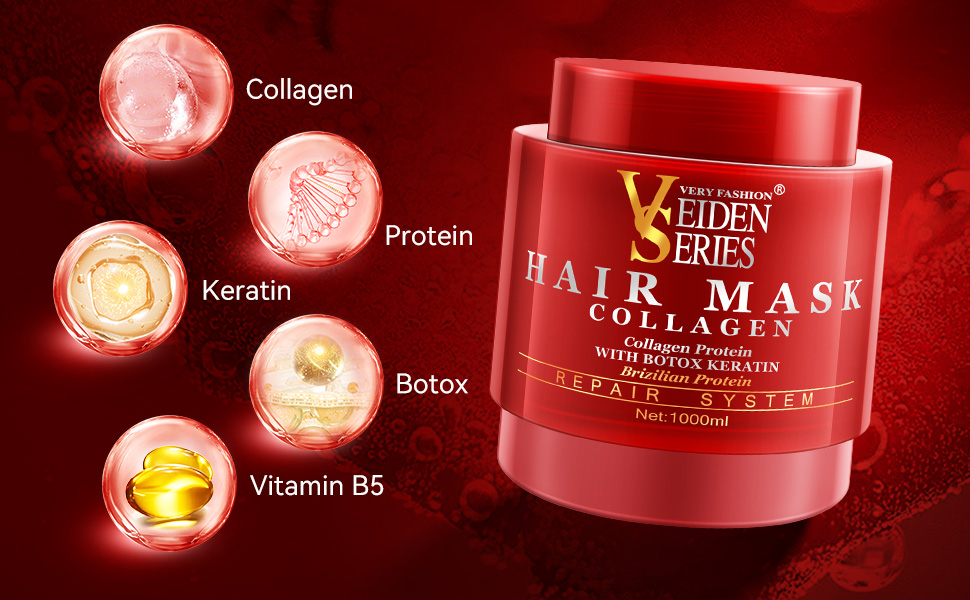 ماسک مو ویدن سریس  حاوی کلاژن veiden series حجم 1000 میلی لیتر