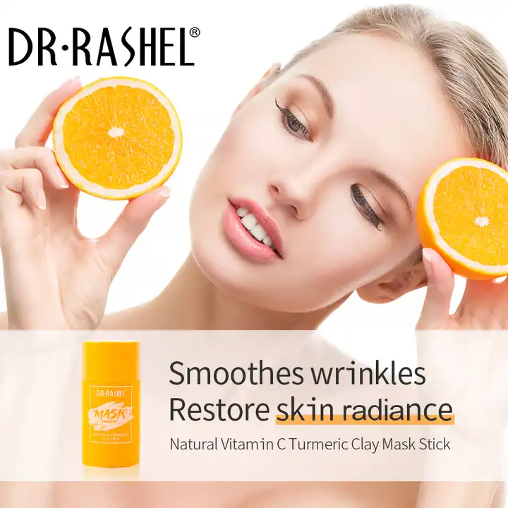 ماسک خاک رس استیکی ویتامین سی و زردچوبه دکتر راشل حجم 42 گرم
