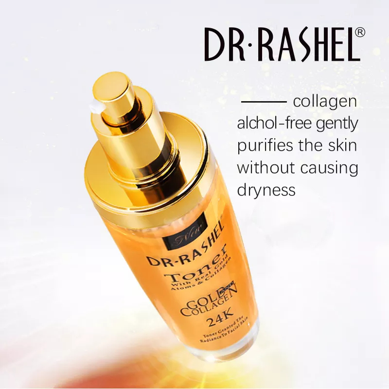 تونر صورت طلا کلاژن دکتر راشل