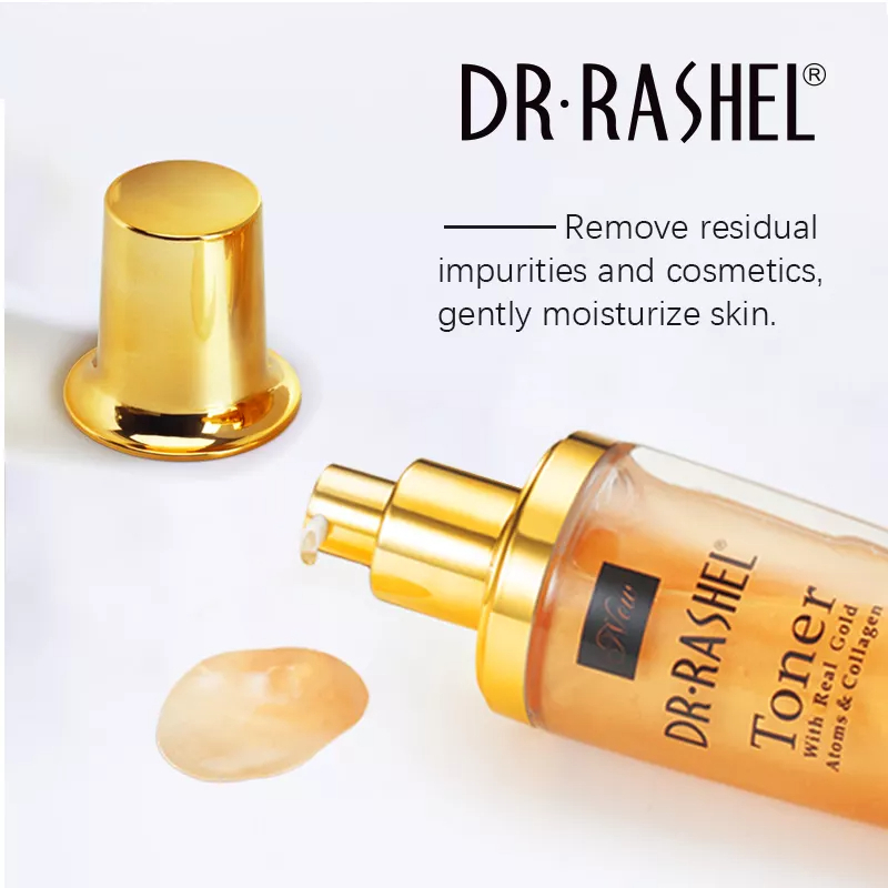 تونر صورت طلا کلاژن دکتر راشل
