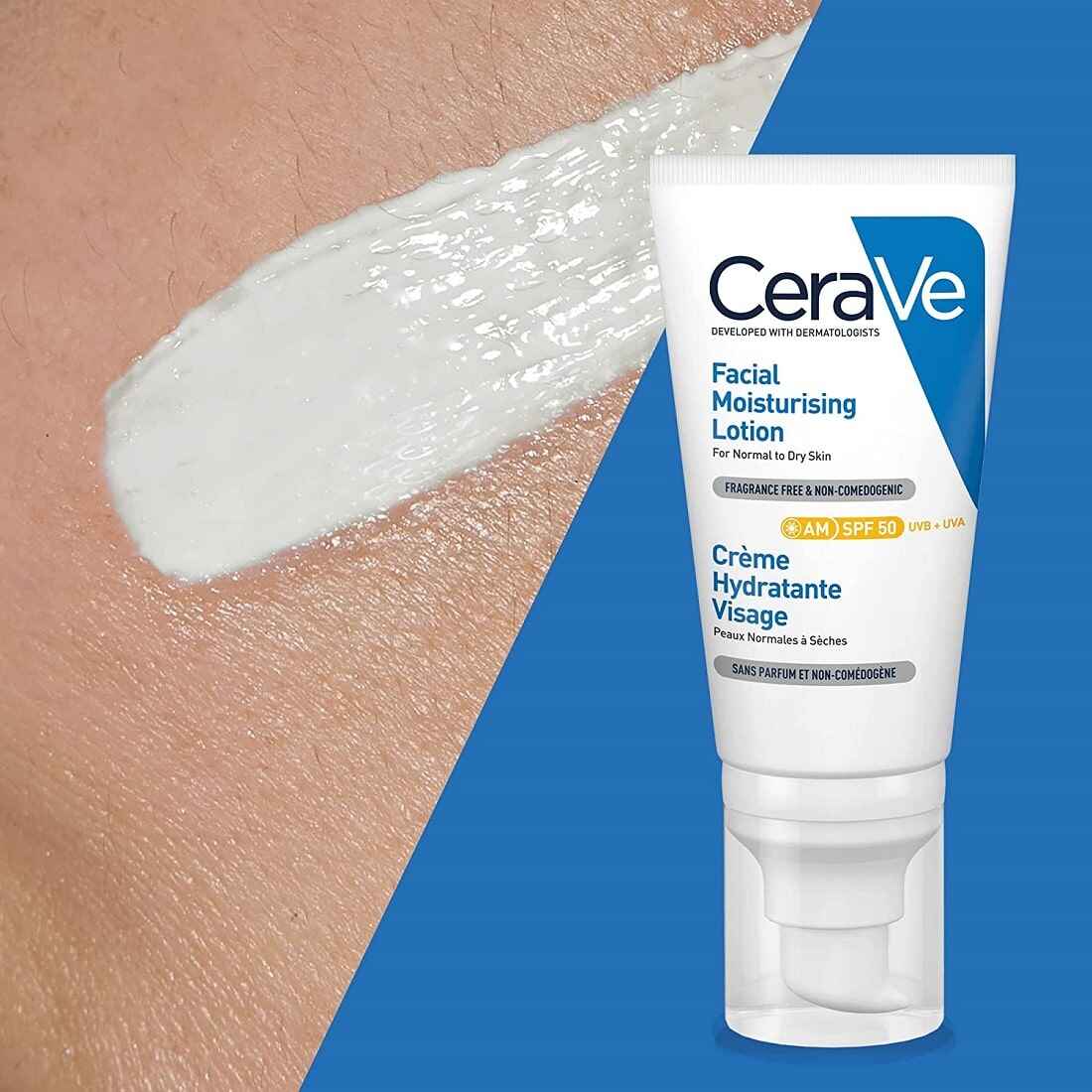 ضد آفتاب و مرطوب کننده و آبرسان روزانه سراوی Cerave حاوی SPF50+ و SPF25+ حجم 52 میل