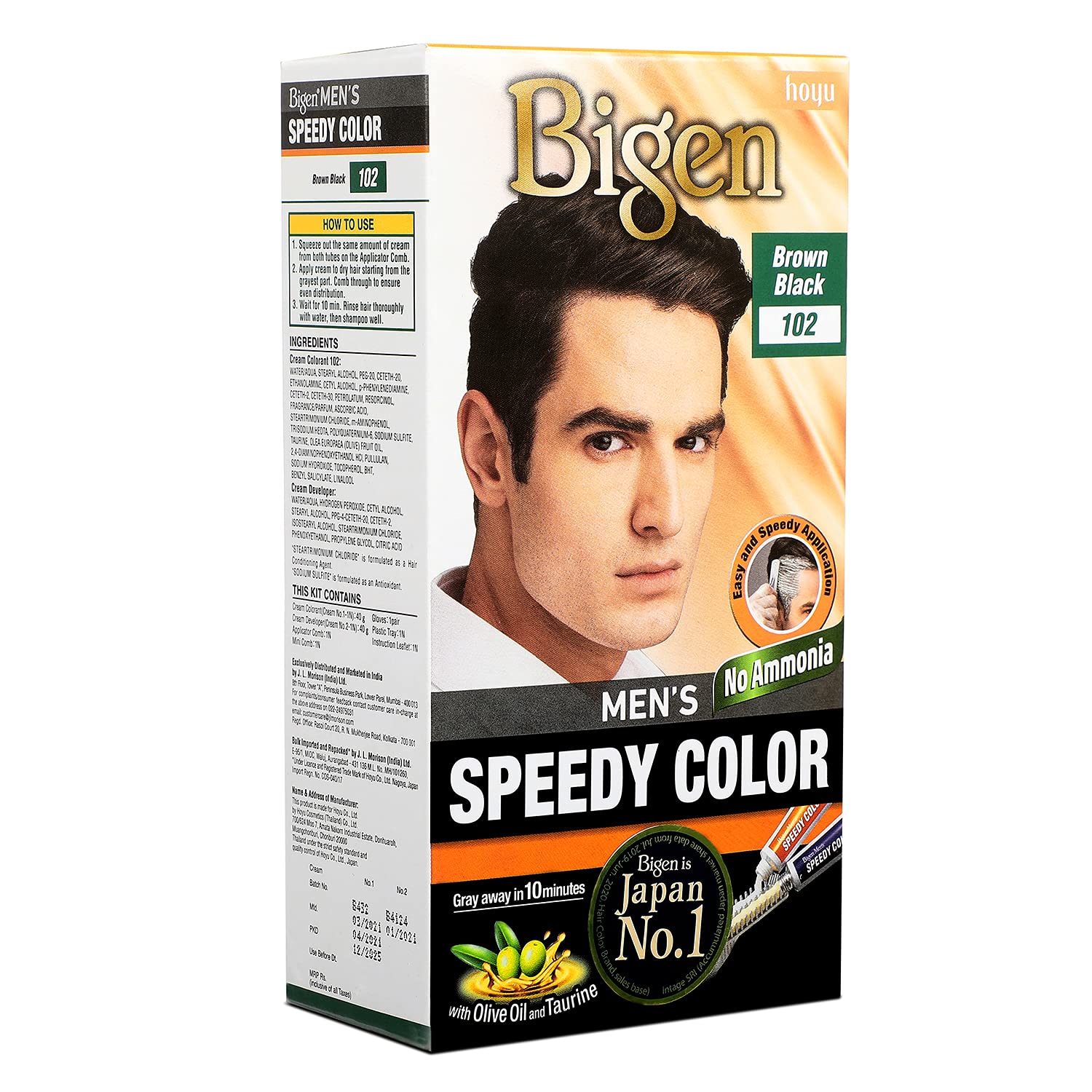 کیت رنگ مو بیگن سری speedy colour مدل brown black شماره 102