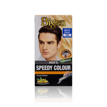 کیت رنگ مو بیگن سری Speedy Colour شماره 104 حجم 40 میلی لیتر رنگ قهوه ای طبیعی
