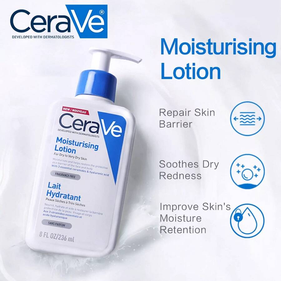لوسیون کرم مرطوب کننده صورت و بدن سراوی Cerave حجم 473