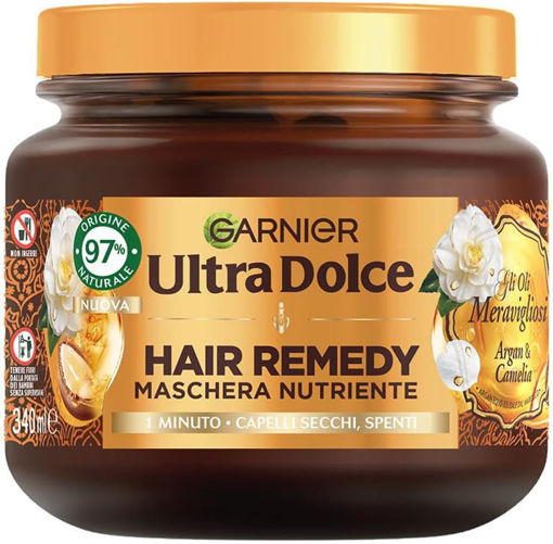ماسک مو آرگان و کرم بادام گارنیر Garnier Ultra Dolce Hair Remedy Argan and Camelia 340ml