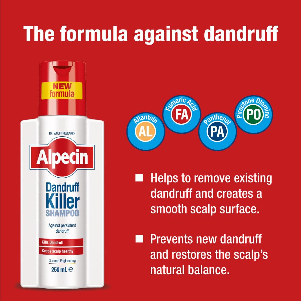 شامپو ضد شوره قوی آلپسین Alpecin Dandruff Killer حجم 250 میلی لیتر