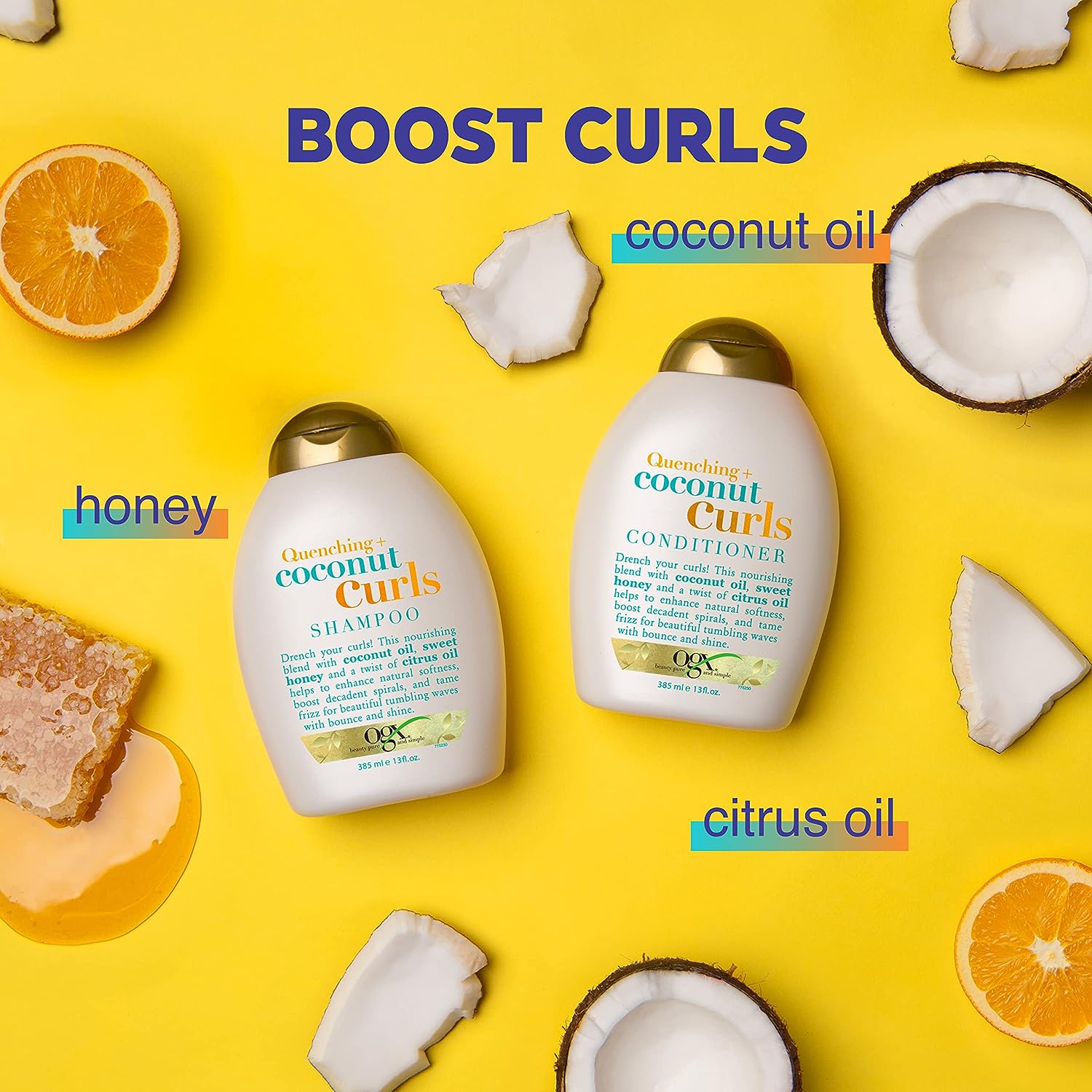 شامپو نارگیل مراقبت از موهای فر او جی ایکس Ogx Coconut Curls