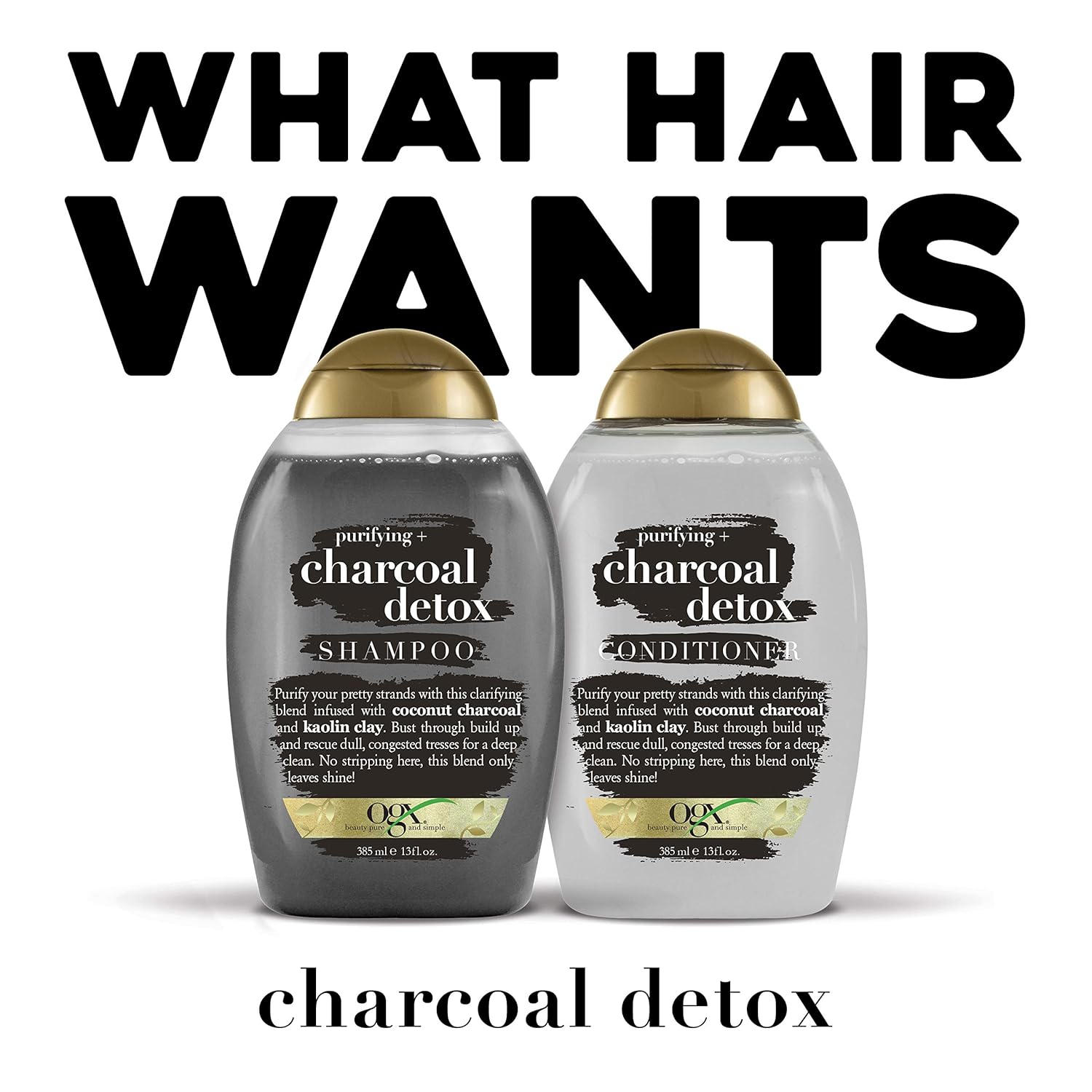 نرم کننده موی شارکل او جی ایکس Ogx Charcoal Detox
