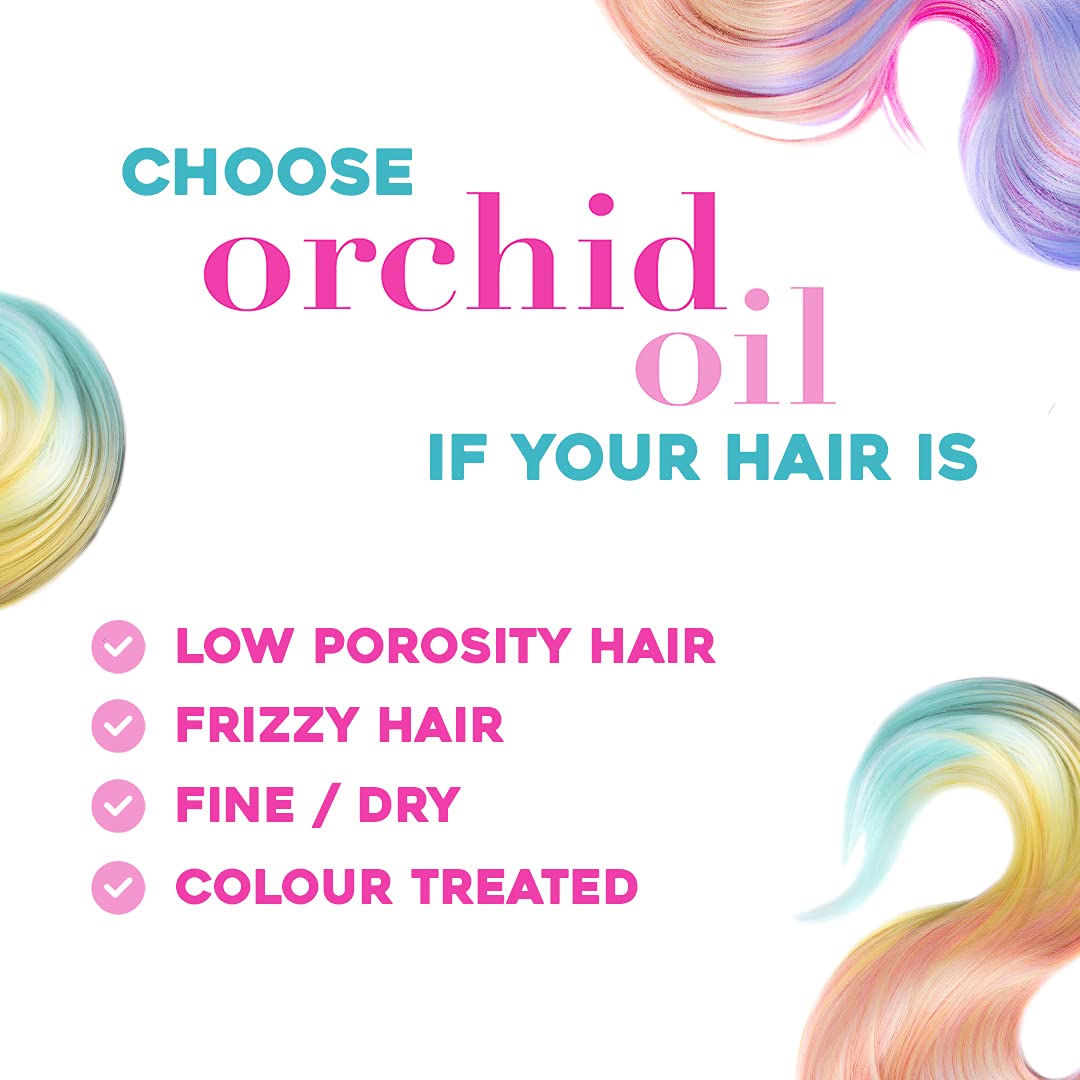 نرم کننده موهای رنگ شده گل ارکیده او جی ایکس Ogx Orchid Oil
