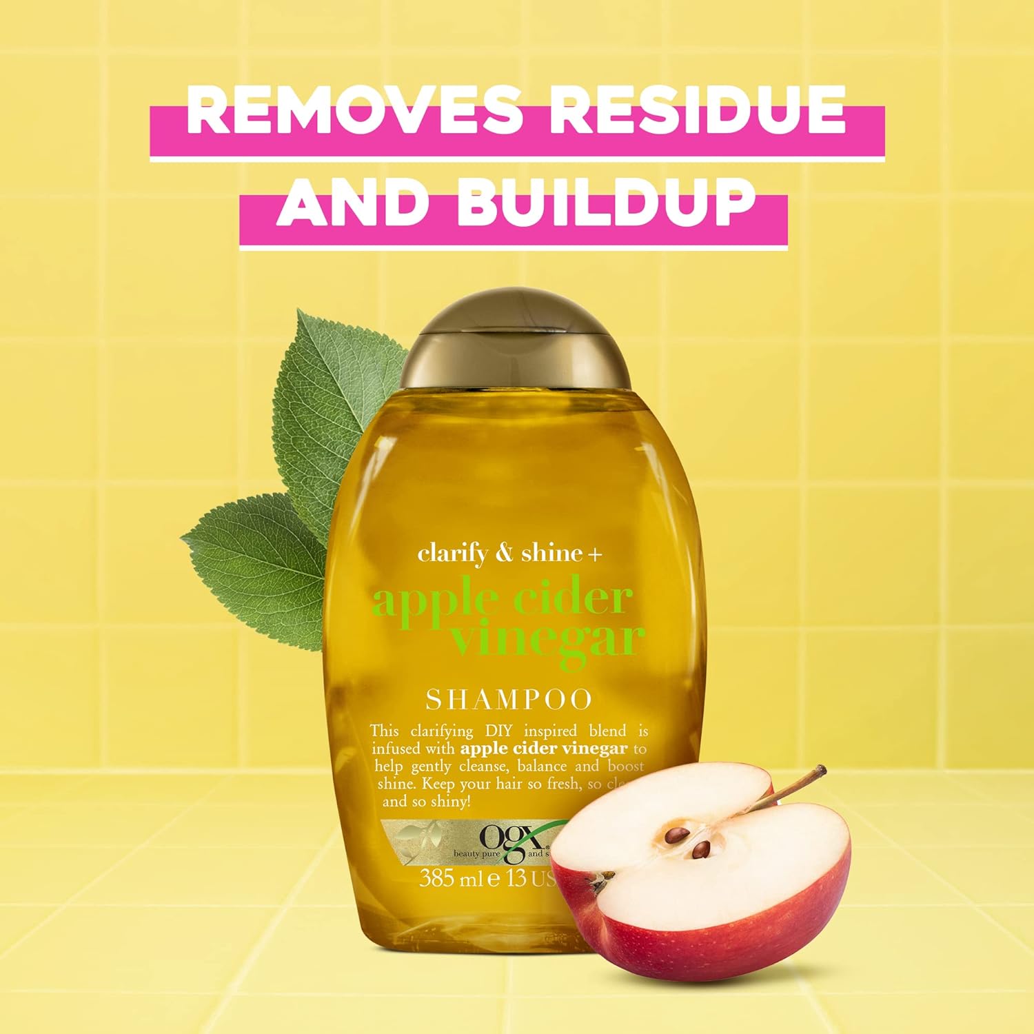 شامپو پاکسازی و درخشان کننده سرکه سیب او جی ایکس Ogx Apple Cider