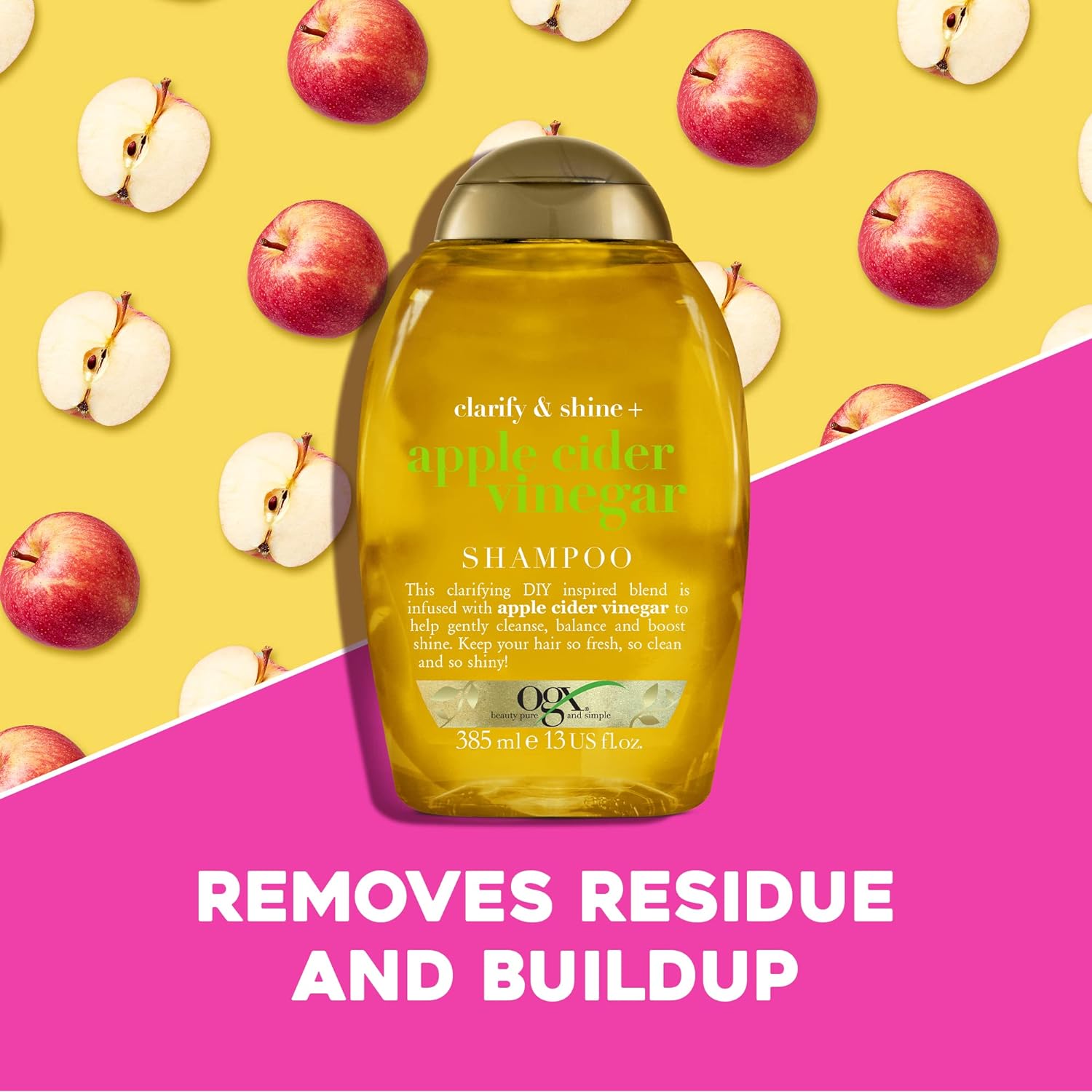 شامپو پاکسازی و درخشان کننده سرکه سیب او جی ایکس Ogx Apple Cider