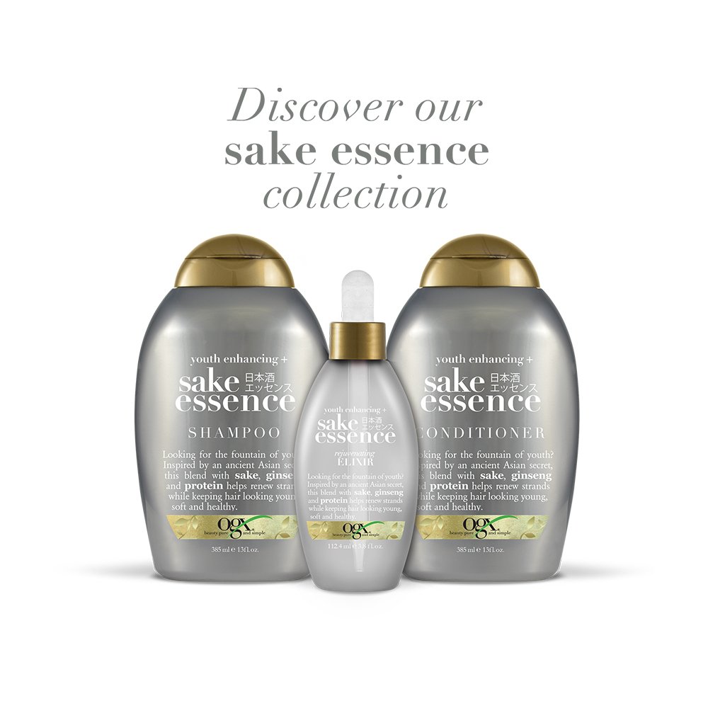 شامپو جوان کننده موی او جی ایکس ساکی اسنس Ogx Sake Essence