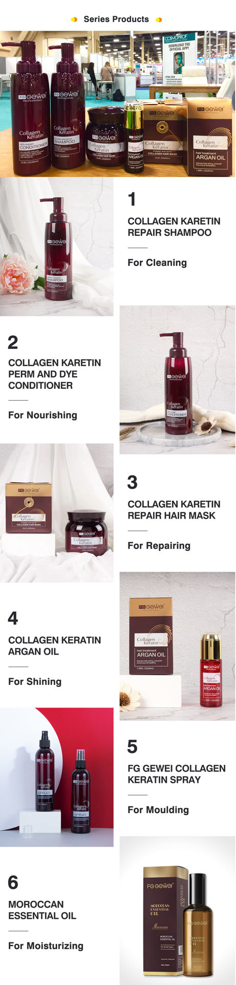 شامپو و ماسک و روغن آرگان  اف جی جیوی FG GEWEI
