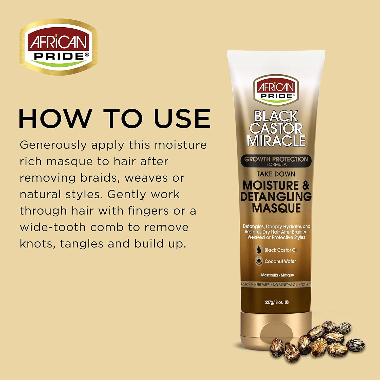 ماسک بعد از حمام آبرسان و گره بازکن آفریکن پراید African Pride