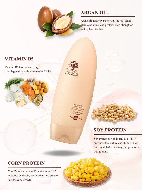 شامپو موی فر آرگان میداس 