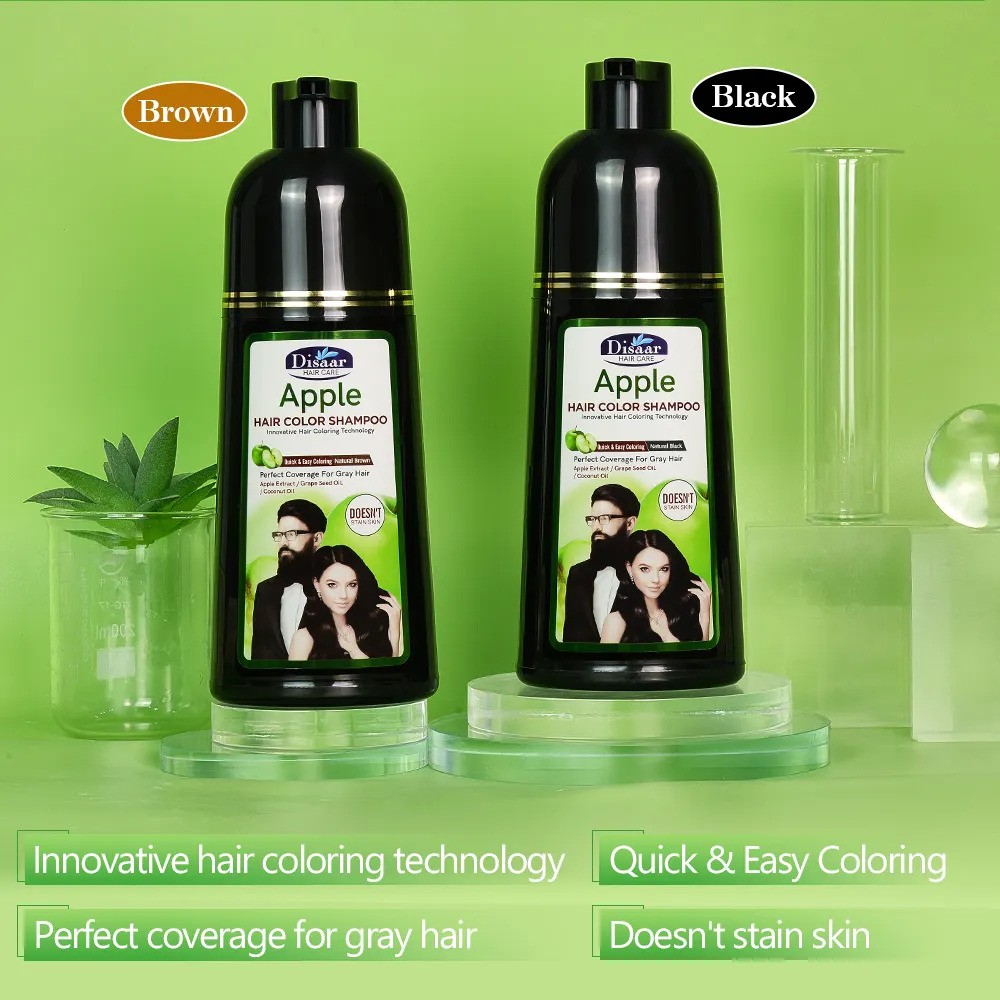 Apple Fast Black Hair Color Shampoo