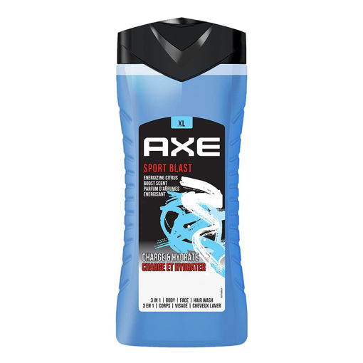 شامپو بدن سه کاره اکس اسپورت بلاست    Axe Sports Blast 3 In 1 Body, Face & Hair Wash for Men 400 Ml