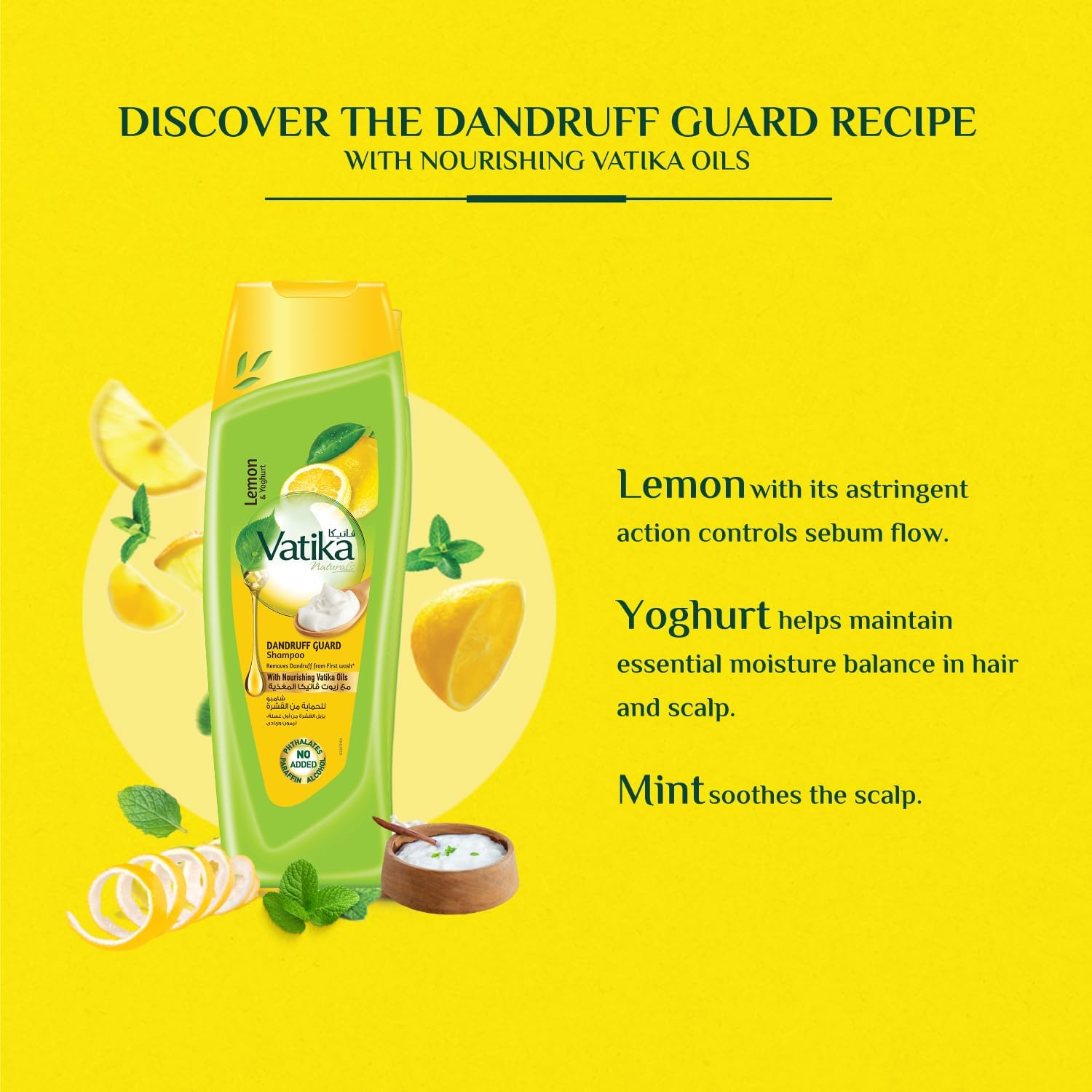 Vatika Lemon and Yoghurt Anti-Dandruff Guard Shampo