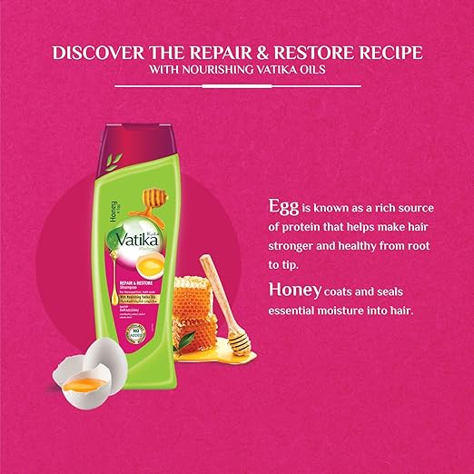 شامپو ترمیم کننده عسل و تخم مرغ واتیکا