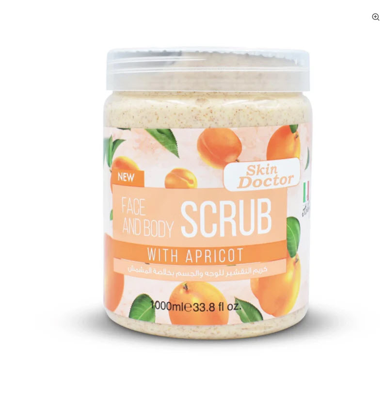 اسکراب صورت و بدن زردآلو اسکین دکتر 