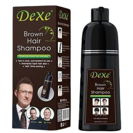 شامپو رنگ قهوه ای دکسی حجم 400 میلی لیتر Dexe Brown Hair Shampoo 400
