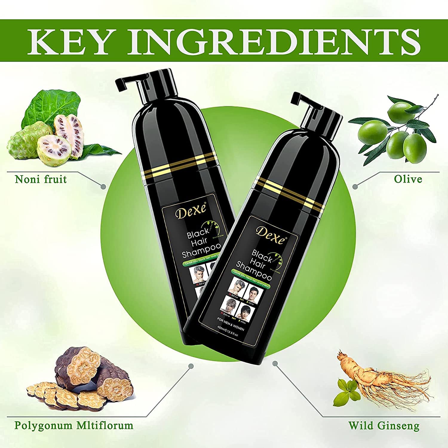 Dexe 400 ml Black Hair Shampoo