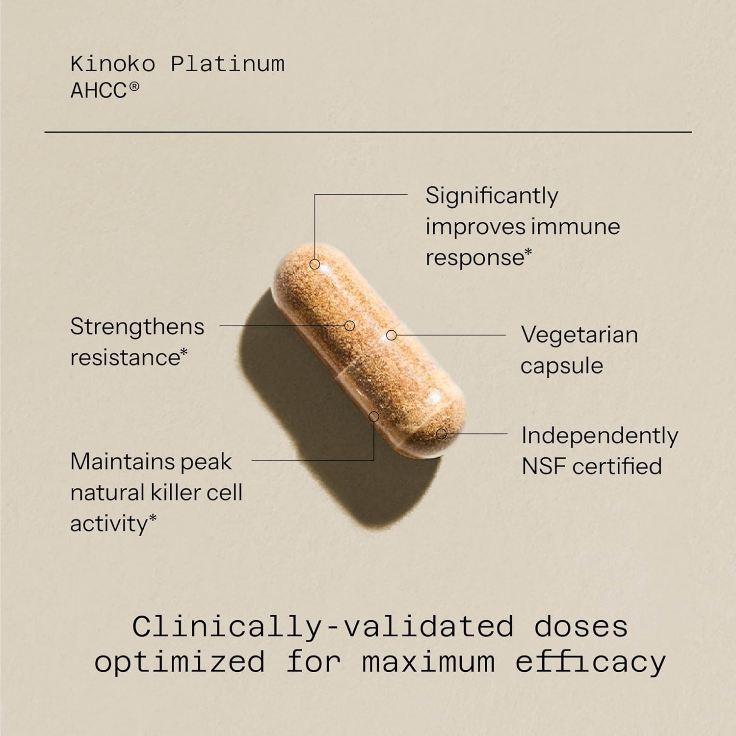 Quality of Life, Kinoko® Platinum AHCC® with Acylated Alpha-Glucans, 60 Vegicaps