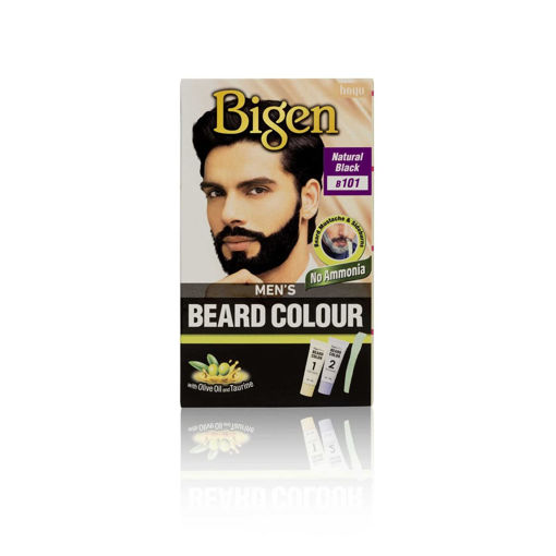 رنگ ریش و سبیل بیگن مشکی شماره101 BIGEN MEN'S BEARD COLOR 101 BROWN BLACK -